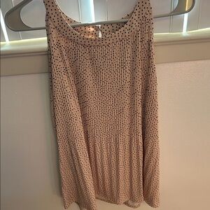 Adrianna Papell Polka Dot Tank Top - Black and Cream pink